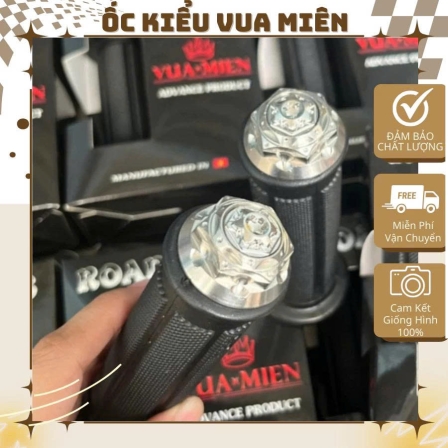 Gù tay lái inox 304 mẫu 6 cạnh sáng bóng (kèm ốc inox + cao su)