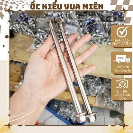 Cốt 1 đầu nguyên khối CNC inox 304 các dòng xe ( kèm lông đền cốt )