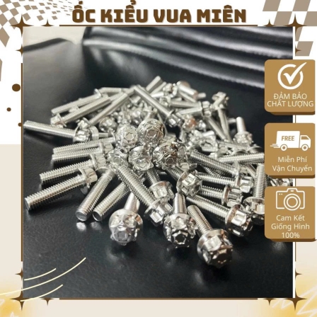 Ốc 8li đầu trụ inox304 gắn nhiều vị trí xe