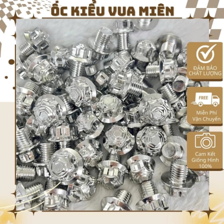 Ốc chân kính inox304 mẫu Thái và mẫu M3 dành cho các dòng xe, răng thuận, răng ngược